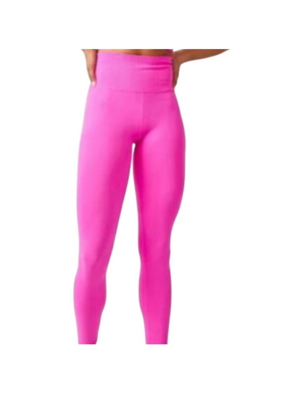 FP Movement by Free People Hot Pink High-Waist Ribbed Leggings